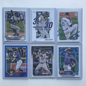 Lot of 6 Colorado Rockies Topps MLB Baseball Cards